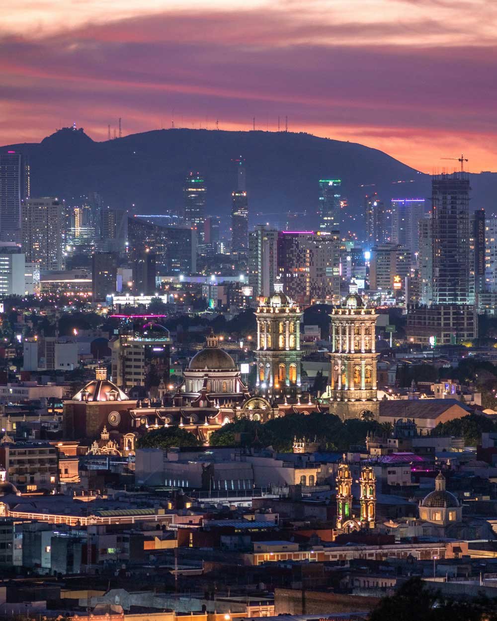 atardecer en puebla mexico
